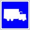 Truck allowed road sign