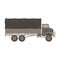 Truck, auto truck, lorry, camion side view monochrome flat in gray color theme