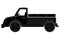 Truck. Black technical drawing