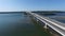 Truck on a bridge over Danube river