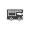 Truck camper icon vector, filled flat sign, solid pictogram isolated on white.