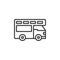 Truck camper line icon, outline vector sign, linear style pictogram isolated on white.