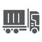 Truck cargo glyph icon, transportation and delivery, lorry sign, vector graphics, a solid pattern on a white background.