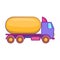 Truck carries petrol icon, cartoon style