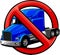 Truck cars forbidden. Safety Sign truck. Truck traffic signs are prohibited.