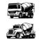 truck cemente mixer concrete illustration