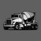 truck cemente mixer concrete illustration