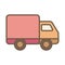 Truck child toy block style icon