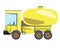A truck with a cistern isolated on a white background for design, flat vector stock illustration with a heavy machine  as a liquid