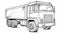 Truck Coloring Page: Soviet Realism Inspired Adult Coloring With Precisionist Lines