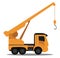 Truck with crane, illustration, vector