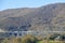 Truck crossing Ambroz Valley through Autovia A-66 bridge