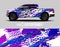 Truck decal, cargo van and car wrap vector, Graphic abstract grunge stripe designs for wrap branding vehicle.