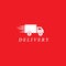 Truck delivery logo template