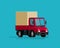 Truck delivery, moving. Transport, trucking vector illustration