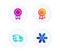 Truck delivery, Success and Reward icons set. Snowflake sign. Express service, Award reward, Best medal. Vector
