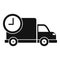 Truck delivery time icon, simple style