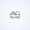 Truck delivery, vector best gray line icon