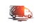 Truck, delivery, vehicle, transport, cargo concept. Hand drawn isolated vector.