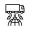 truck delivery world logistics line icon vector illustration