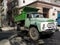 Truck discharging tar in Havana.