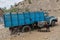 Truck and donkey in Marguzor village in Haft Kul in Fann mountains, Tajikist