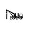 Truck Drilling Flat Vector Icon