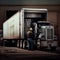 Truck Driver Loading Semi, Made with Generative AI