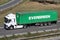 Truck with Evergreen container