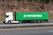 Truck with Evergreen container