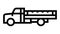truck farm transport line icon animation