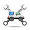 Truck free delivery icon tool