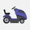 Truck grass cut icon, cartoon style