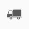 Truck icon, dray, lorry, van, waggon, wagon