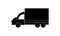 Truck Icon - Van Symbol - Traveling vehicle - Truck icon, isolated. Flat design