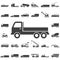 Truck Icons on white background