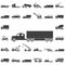 Truck Icons on white background