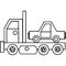 Truck kids geometrical figures coloring page