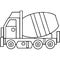 Truck kids geometrical figures coloring page