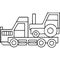 Truck kids geometrical figures coloring page