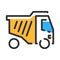 Truck line icon. Trasport symbol. Vector illustration