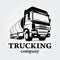 Truck Logo Transportation. Abstract Lines. Vector illustration