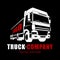 Truck Logo Transportation. Abstract Lines. Vector illustration