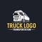 Truck logo. Transportation.  Monochrome style.