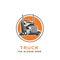 Truck logo. Vector illustration good for mascot or logo for freight forwarding industry