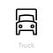 Truck or Lorry Delivery icon editable line. Transport symbol