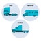 Truck or lorry motor vehicle. Campervan, camper, caravanette, Bigtruck