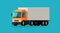 Truck, lorry. Moving, delivery service, transportation vector illustration