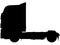 Truck, lorry without semi trailer. LKW, TIR Truck without trailer detailed realistic silhouette