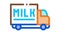 truck with milk Icon Animation